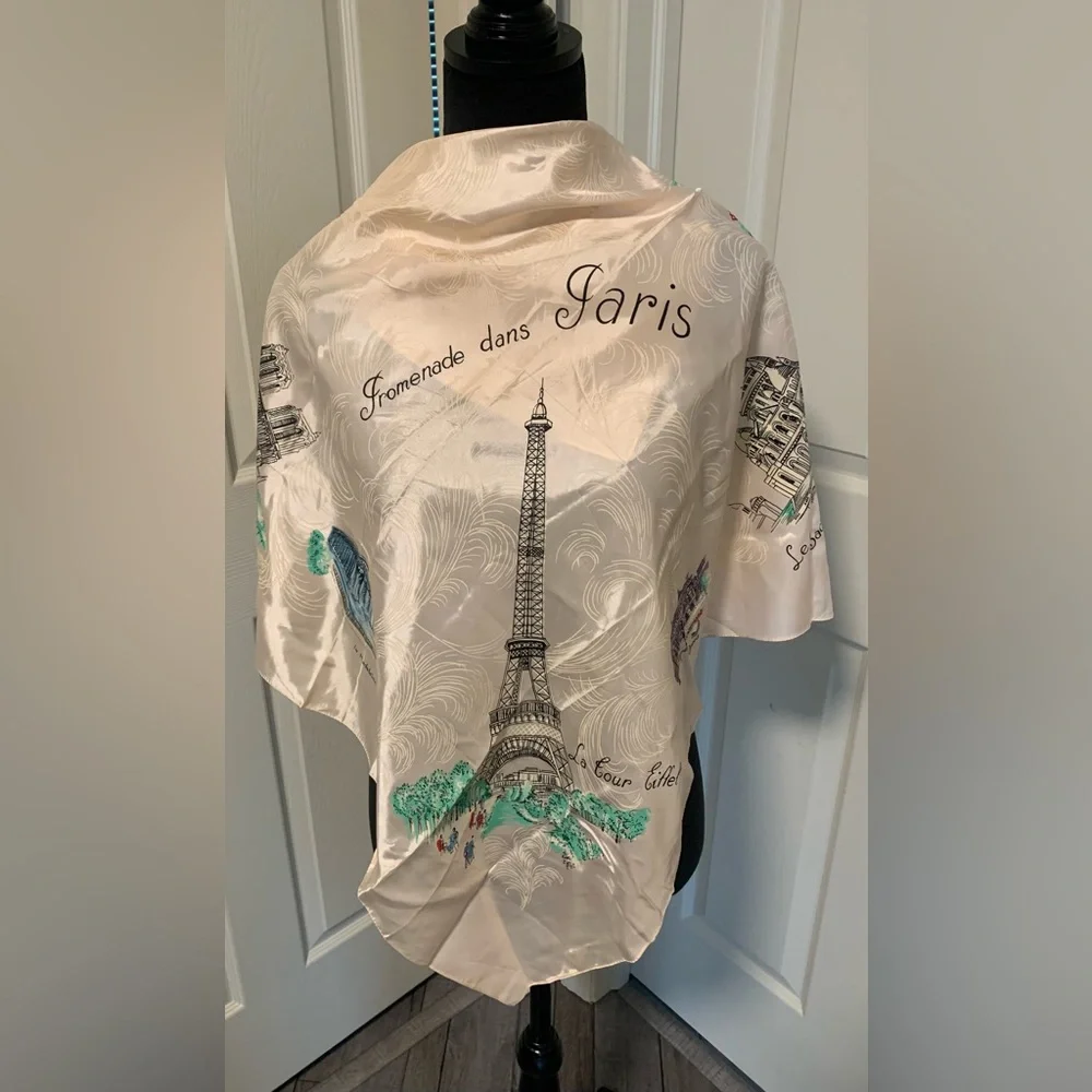Vintage Paris Landmark Scarf